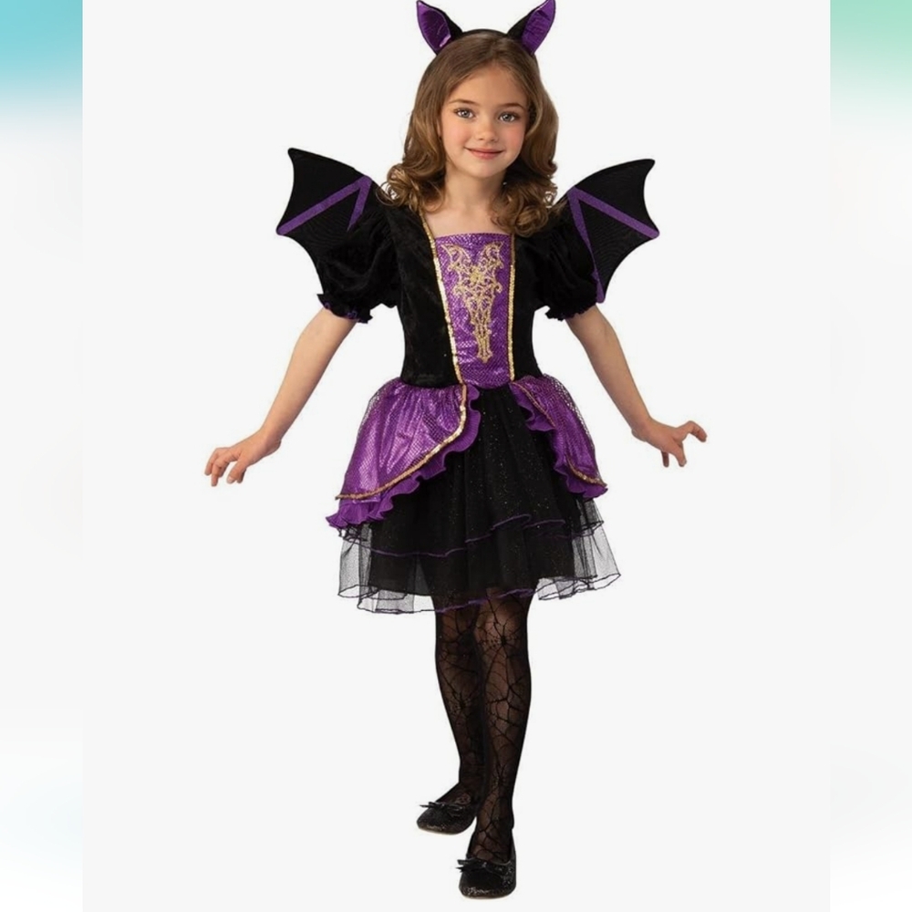 Pretty Bat Girls Halloween Costume Sz 8-10